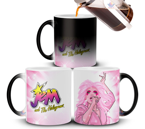 Taza Mágica Jem And The Holograms Misfits Retro Serie Música