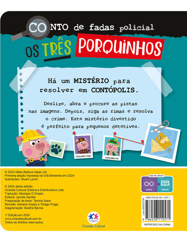Conto De Fadas Policial, De Make Believe Ideas. Conto De Fadas Policial Editorial Ciranda Cultural, Edição 1 Em Português, 2024