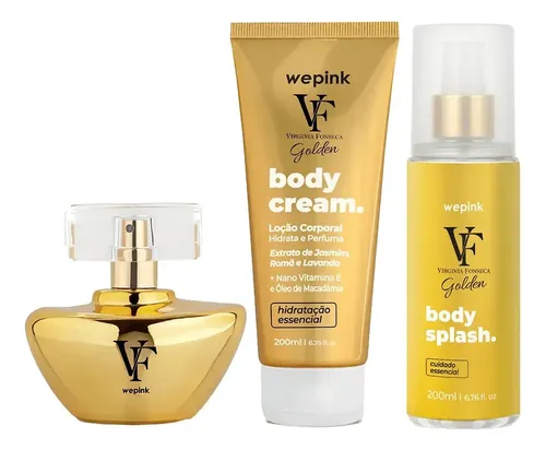 wepink VF Golden ボディケア3点セット Kit Vf Golden Wepink Perfume + Body Splash + Body Cream | MercadoLivre