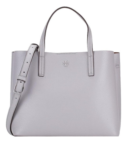 Tory Burch Blake Bay Gris Con Herrajes Plateados Bolso Tote 