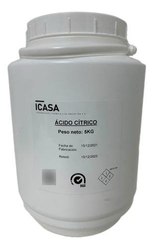 Acido Cítrico Anhidro Puro 5 Kg Descalcificador - Descaling