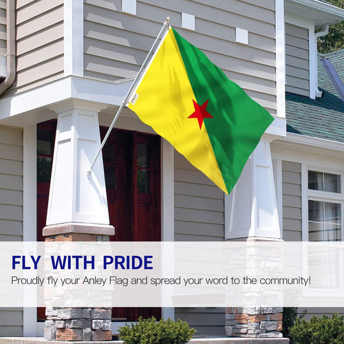 Bandera De Guayana Francesa Anley Fly Breeze De 3 X 5 Pies,