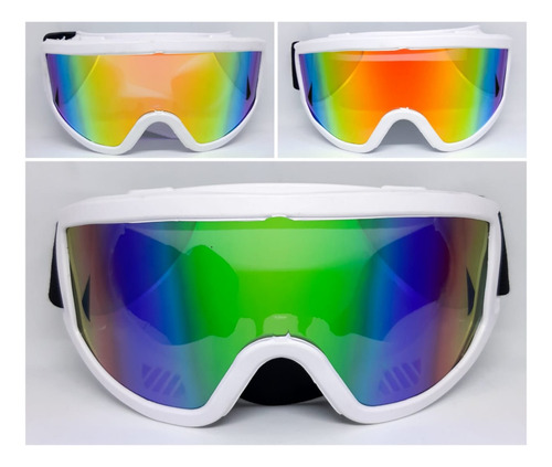  Gafas Tipo Cross Con Visor En Tornasol 