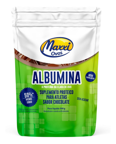 Albumina Saborizada 500g - Maxxi Ovos - Alto Teor Proteíco 