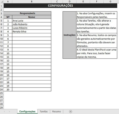 Planilha Controle De Tarefas + Cronograma De Atividades