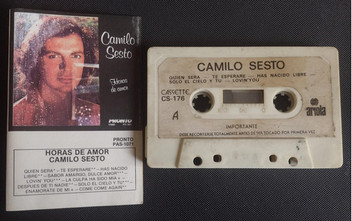 Camilo Sesto Horas De Amor Cassette