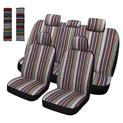 Juego Completo De Fundas De Asiento De Manta De Silla B...