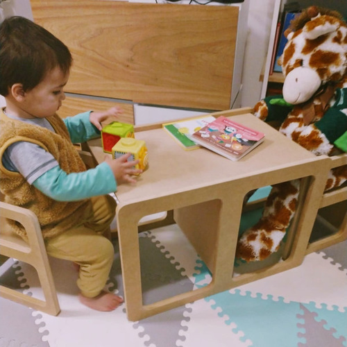 Mesa Con Sillas Montessori, Silla Montessori Sin Pintar 