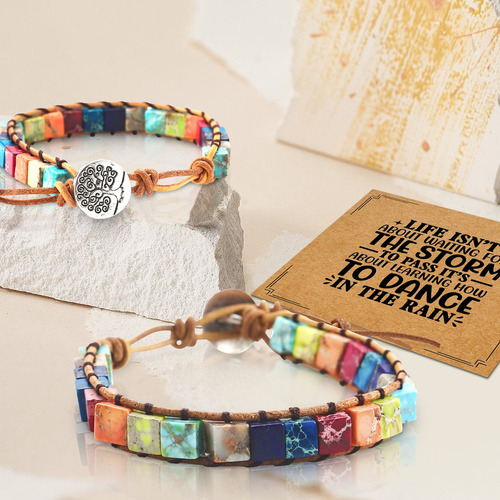 Pulsera Boho Para Mujer, Buena Suerte Pulsera, 3-6'' Color Multicolour