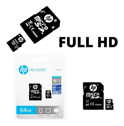 Cartão Micro Sd 64gb C10 Hp Full Hd Transferencia Rápida