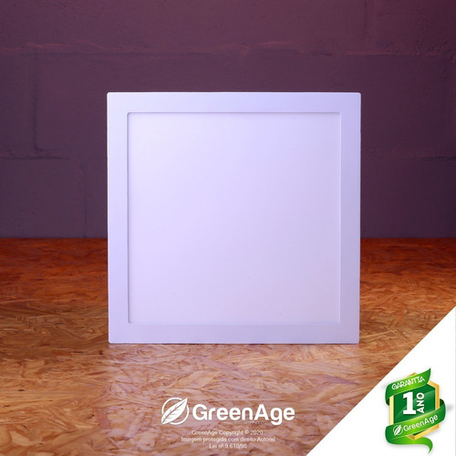 Plafon Painel Led Embutir 25w Branco Frio Quadrado