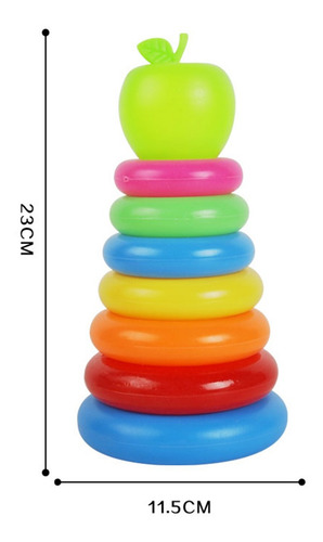 De Anillos Apilables De Plástico De 7 Piezas Con Un Juguete
