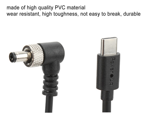 Cabo De Alimentação De 12v Tipo C Para Dc 5,5x2,5 Mm Pd Supp