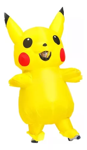 Fantasia Pikachu inflável Pokemon Adulto Cosplay Pokemon Go no Shoptime