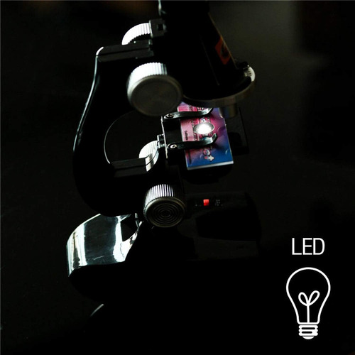 Kit De Microscopio De Laboratorio Led Para Niños, Juguete Ed
