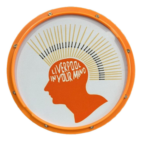 Pad De Estudo Liverpool 12'' Com Aro Preto/laranja