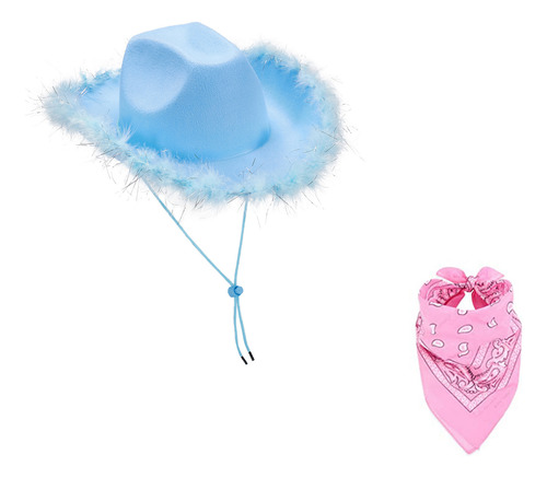 Conjunto De Tres Piezas Sombrero Vaquero,gafas Y Bufanda