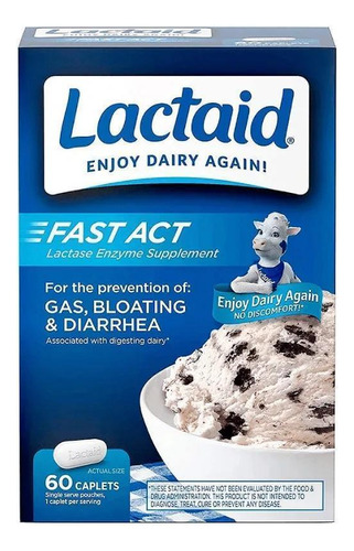 Suplemento Enzima Para Lactose Lactaid Fast Act 9000fcc 60cp