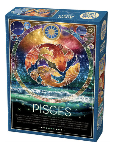 Rompecabezas Piscis Signo Zodiacal 500 Pz Cobble Hill Pisces Zodiaco Peces