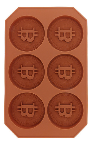 Molde De Pastel Bitcoin Diy Virtual Coin Silicona Chocolate