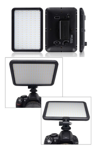 Iluminador Triopo 204 Led + Batería Np-f550 Cargador Fuente