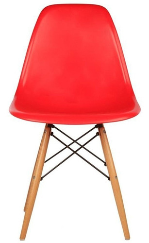Silla Eames Minimalista Oficina Despacho Colores Estructura De La Silla Rojo Asiento N/a Diseño De La Tela N/a
