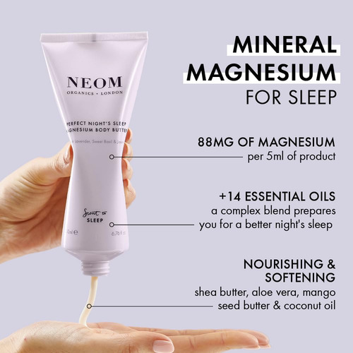Manteiga Corporal Neom Magnésio 200 Ml Com Lavanda, Camomila