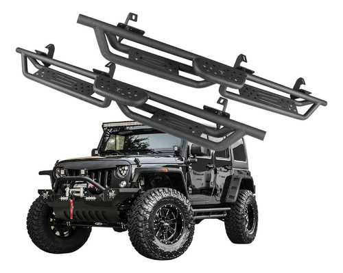 Estribos De Acero Rock Slider Jeep Jk 4 Puertas 07-18 Torus
