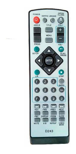 Control Remoto Global Home Mktech Nisato Dvd 243 Zuk