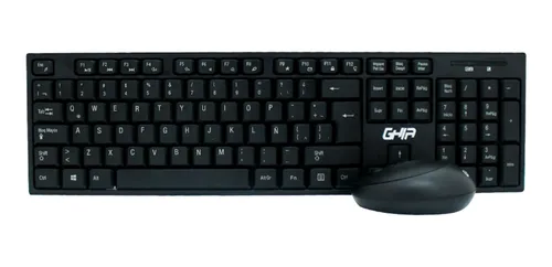 Kit De Teclado Y Mouse Inal mbrico Ghia Gt5000 Espa ol Negro