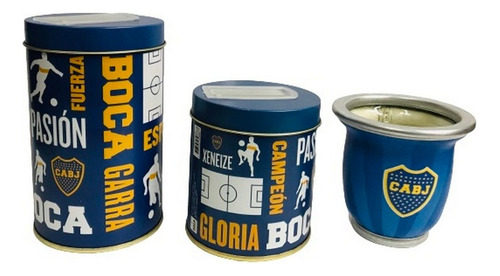 Imagen 2 de 5 de Set Matero Futbol Oficial Boca River Orig Ar1 Setmf Ellobo