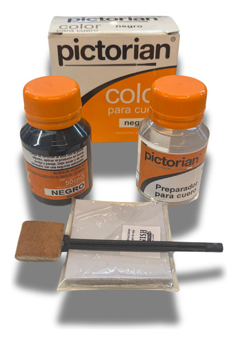 Kit Set Tinta Teñir Cuero, Cuero Eco Y Telas Plasticas