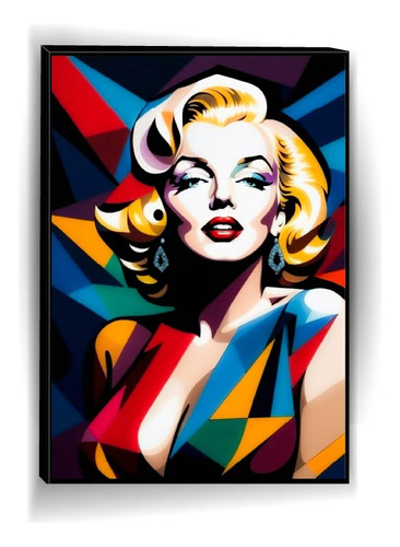 Cuadro Decorativo Colores Marilyn Monroe A0936 Negro
