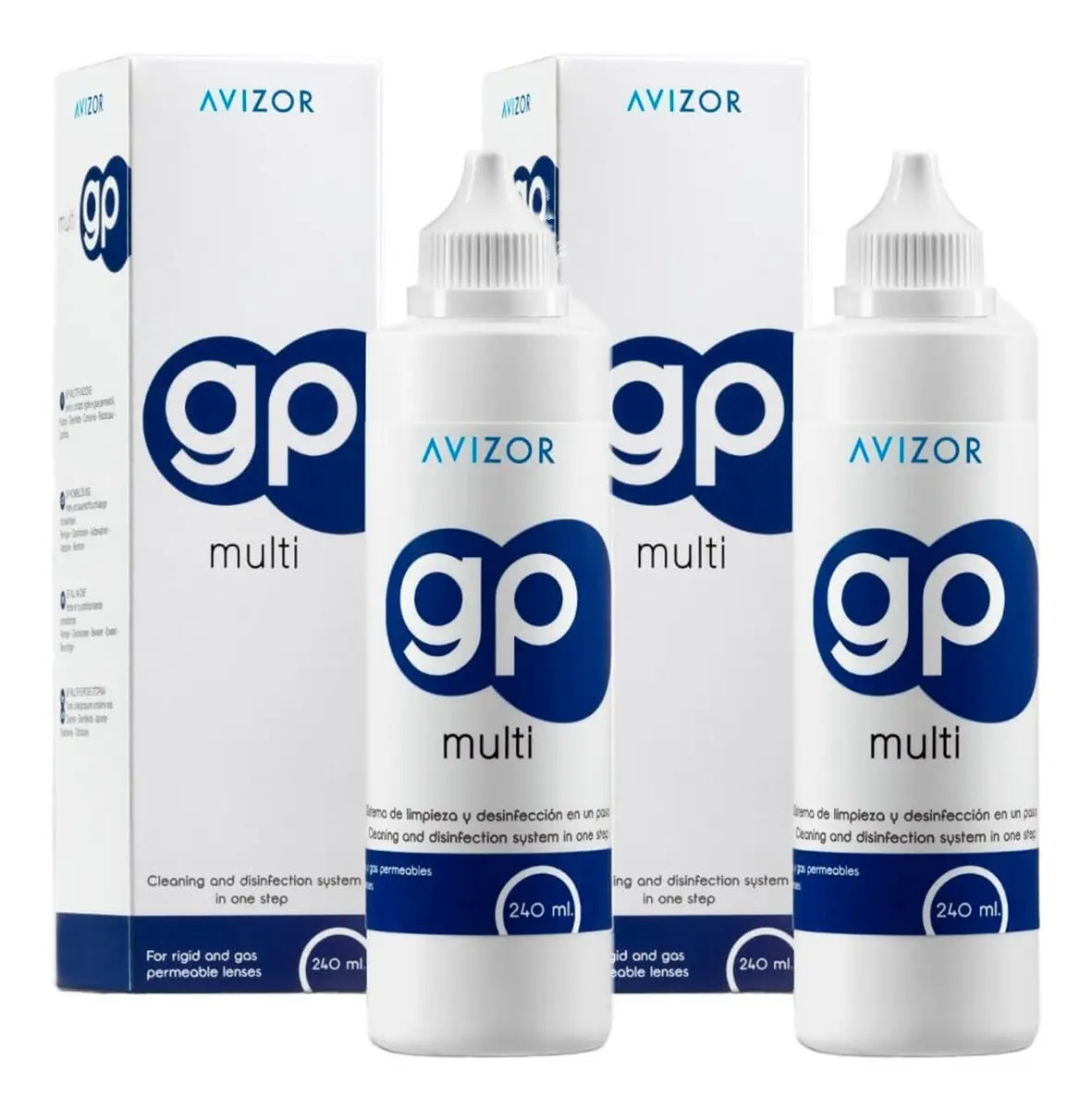 Solución Avizor GP Multi 240ml Pack 2 Limpieza Lentes Rígidos y Blandos