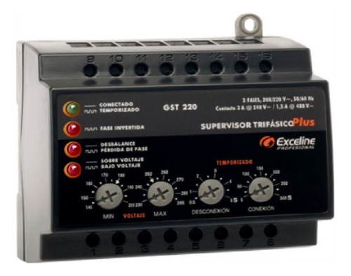 Supervisor Trifásico Plus 220v Sistema Electrico Exceline