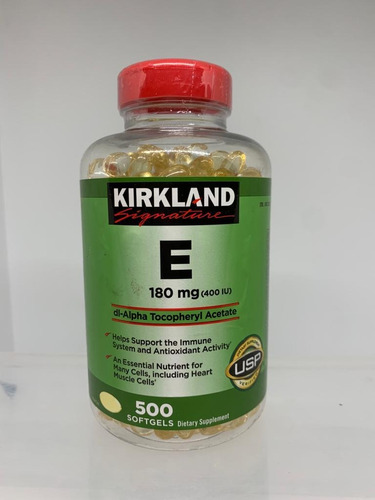 E 180mg 400iu - 500 Softgel Kirkland