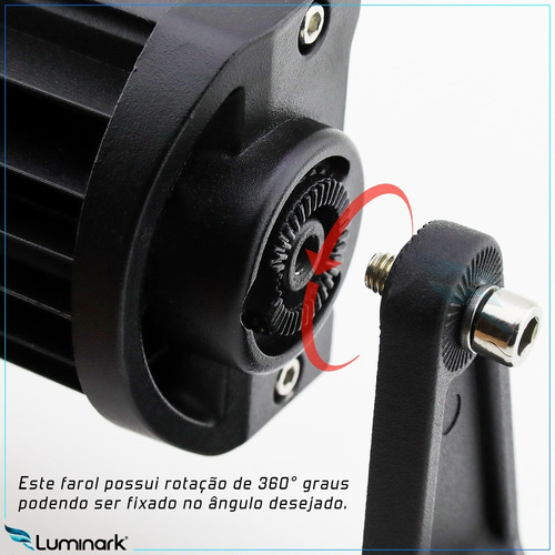 Imagem 3 de 6 de Par Farol Aux 400mt Led 2x 36w Milha Off Road Troller