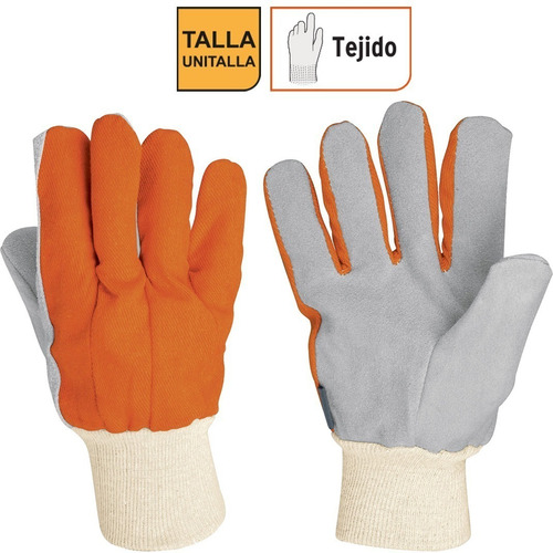 Guantes Carnaza Y Loneta, Uso Ligero Truper 14244