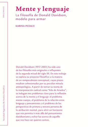 Imagen 1 de 1 de Karina Pedace - Mente Y Lenguaje (editorial Sadaf)