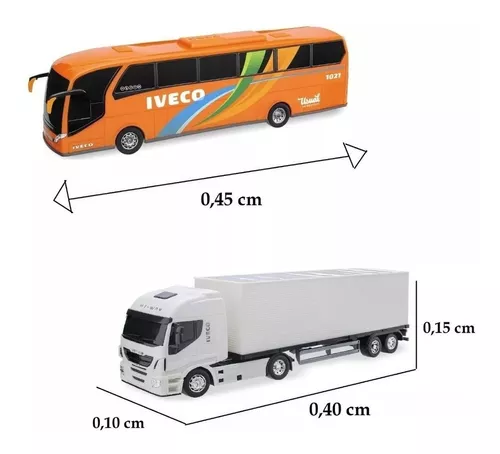 Caminhao Brinquedo Iveco S Way Hi Way Bau Dolly 9 Eixo Carga