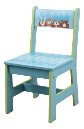 Juego De Mesa Y Silla Comedor Para Niños De Animalitos Zoo