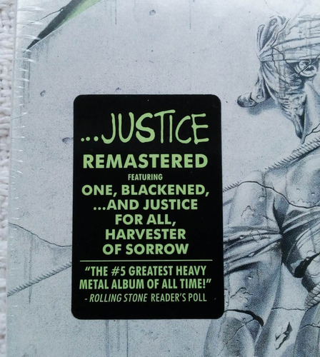 Imagen 3 de 3 de Metallica - And Justice For ..( C D Ed. U S A 2018 Remaster)