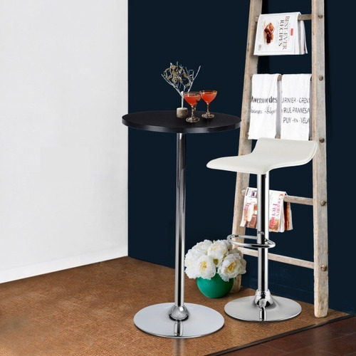 Set de 2 Bancos Modernos Blancos Giratorios 360° Altura Ajustable Homemake Furniture