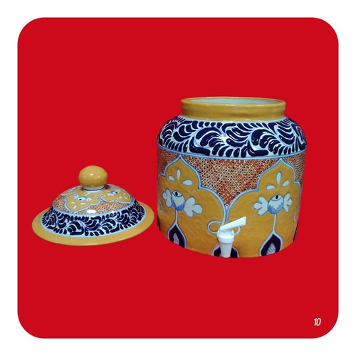 Imagen 3 de 3 de Portagarrafón Color Estilo Barroco Talavera Poblana M10 Prt
