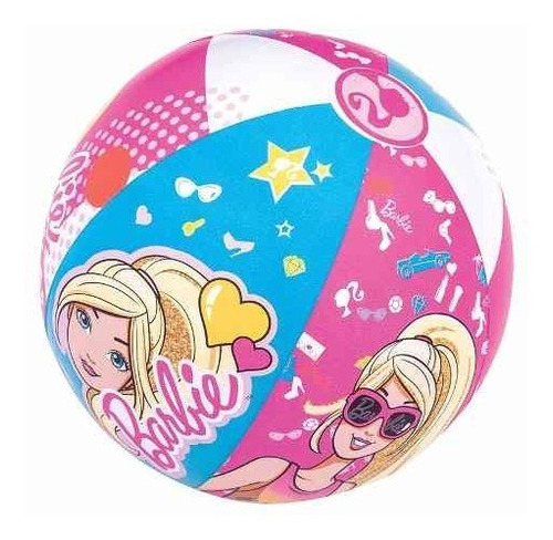 Pelota De Playa Pileta Inflable Barbie 56 Cm Rosa