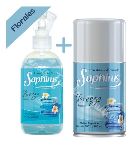 Saphirus Breeze Combo: 1 Textil + Aerosol Ropa Limpia