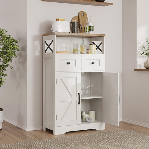Credenza Recibidor Multiusos Para Sala Mesa Auxiliar Bufeter Blanco