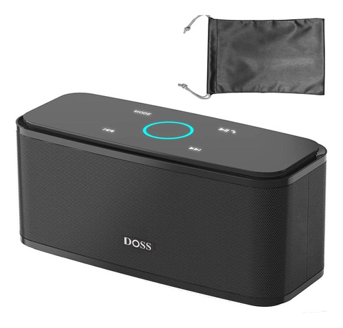 Doss Soundbox - Altavoz Bluetooth Táctil Con Bolsa Impermeab Color Negro (deep Black) 110v