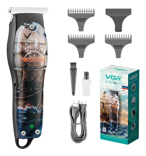 Máquina Cortar Pelo Trimmer Portatil Vgr V-953 Inalámbrica