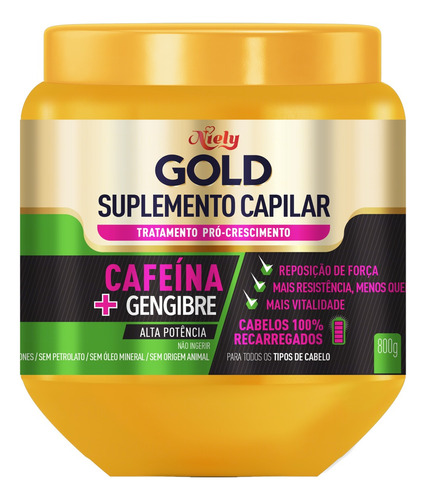 Creme De Tratamento Suplemento Capilar 800g Niely Gold